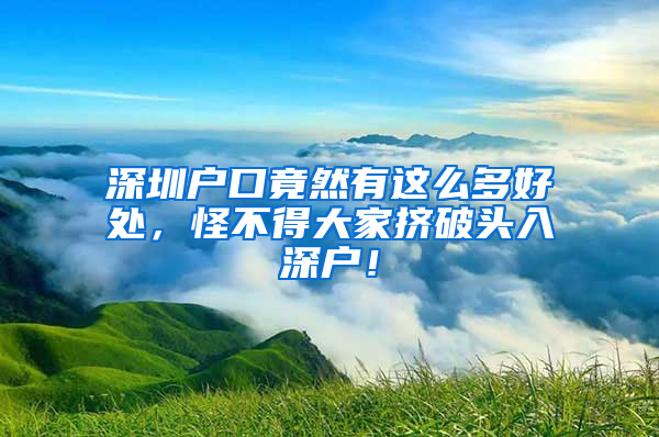 深圳戶口竟然有這么多好處，怪不得大家擠破頭入深戶！