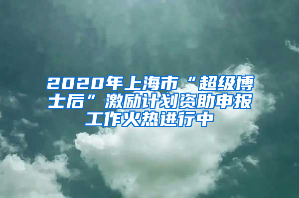 2020年上海市“超級(jí)博士后”激勵(lì)計(jì)劃資助申報(bào)工作火熱進(jìn)行中