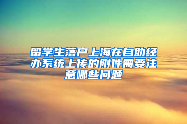 留學(xué)生落戶上海在自助經(jīng)辦系統(tǒng)上傳的附件需要注意哪些問題