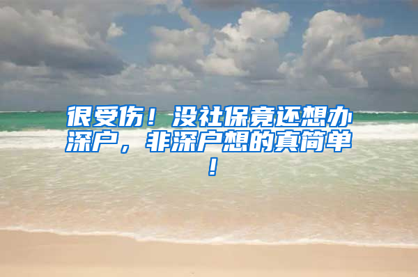 很受傷！沒社保竟還想辦深戶，非深戶想的真簡單！