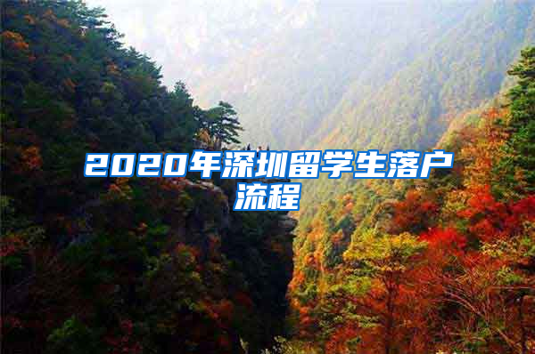 2020年深圳留學(xué)生落戶流程