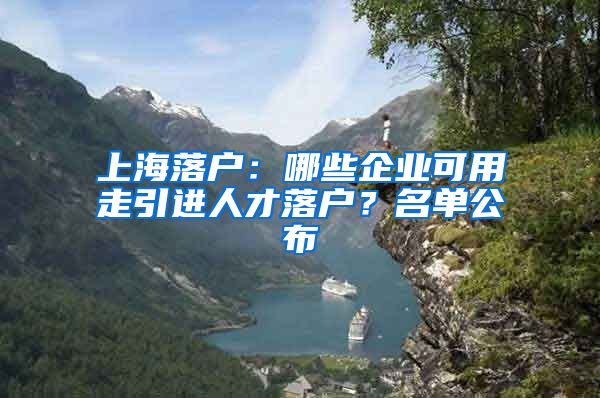 上海落戶：哪些企業(yè)可用走引進人才落戶？名單公布