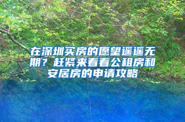 在深圳買房的愿望遙遙無期？趕緊來看看公租房和安居房的申請攻略