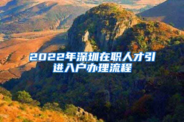 2022年深圳在職人才引進(jìn)入戶(hù)辦理流程