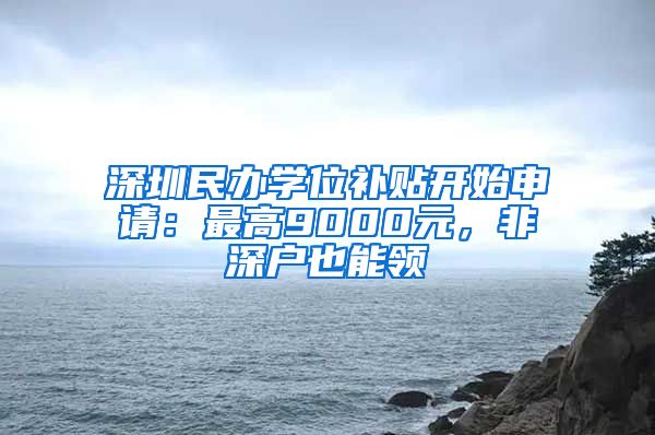 深圳民辦學(xué)位補(bǔ)貼開始申請：最高9000元，非深戶也能領(lǐng)