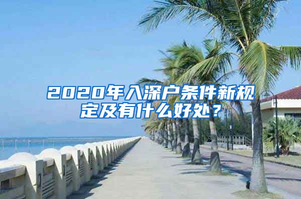 2020年入深戶條件新規(guī)定及有什么好處？