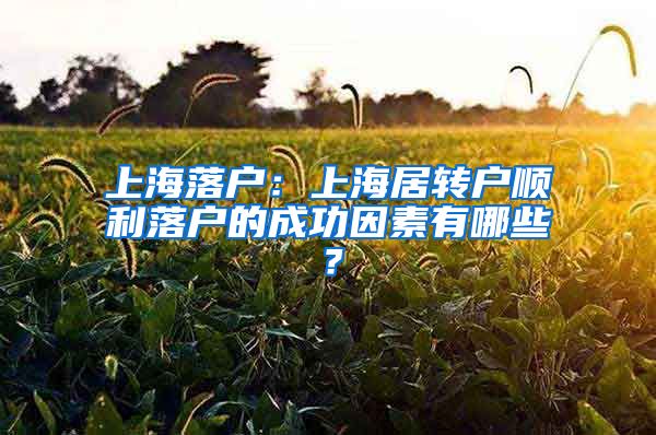 上海落戶：上海居轉戶順利落戶的成功因素有哪些？