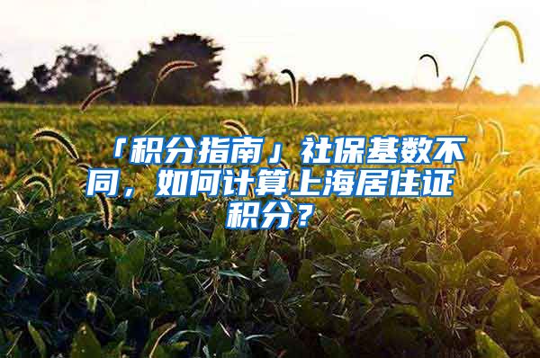 「積分指南」社保基數(shù)不同，如何計算上海居住證積分？