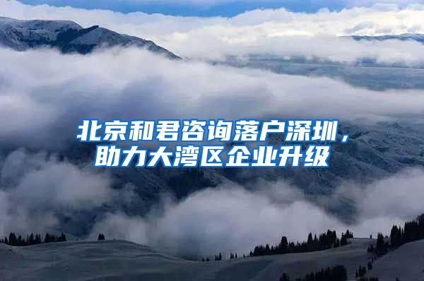 北京和君咨詢落戶深圳，助力大灣區(qū)企業(yè)升級