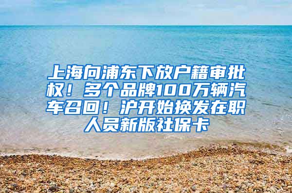 上海向浦東下放戶籍審批權！多個品牌100萬輛汽車召回！滬開始換發(fā)在職人員新版社?？?/></p>
			 <p style=