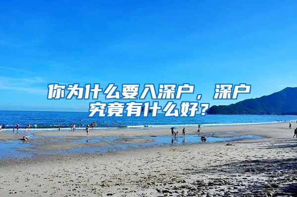 你為什么要入深戶，深戶究竟有什么好？