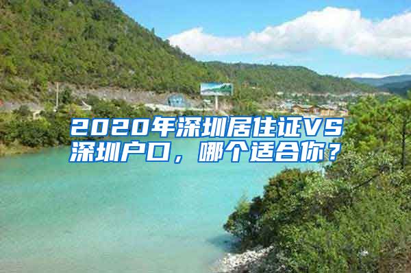 2020年深圳居住證VS深圳戶口，哪個適合你？