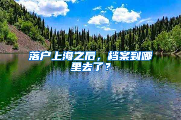 落戶上海之后，檔案到哪里去了？