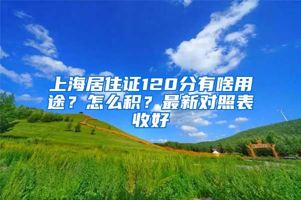 上海居住證120分有啥用途？怎么積？最新對照表收好