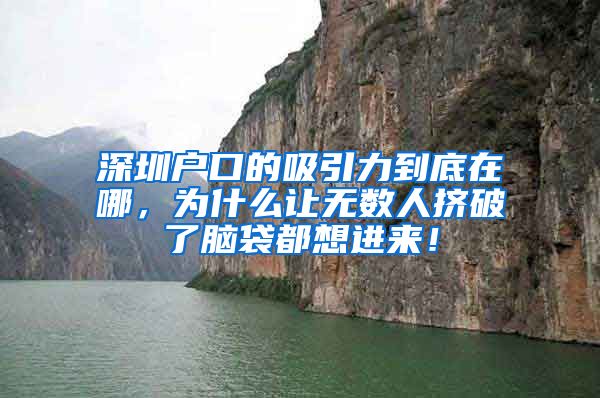 深圳戶口的吸引力到底在哪，為什么讓無數(shù)人擠破了腦袋都想進來！