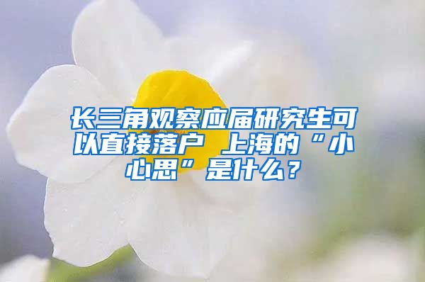 長三角觀察應(yīng)屆研究生可以直接落戶 上海的“小心思”是什么？