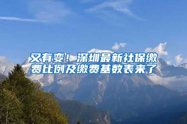 又有變！深圳最新社保繳費(fèi)比例及繳費(fèi)基數(shù)表來(lái)了