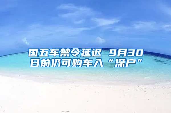 國五車禁令延遲 9月30日前仍可購車入“深戶”