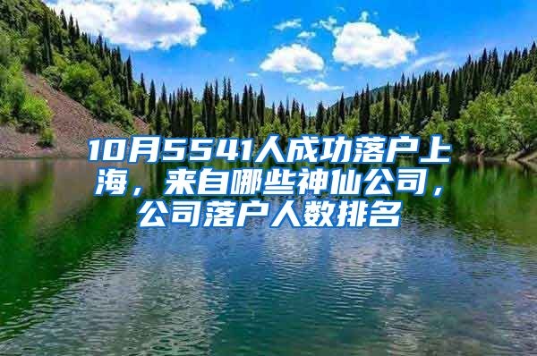 10月5541人成功落戶上海，來(lái)自哪些神仙公司，公司落戶人數(shù)排名