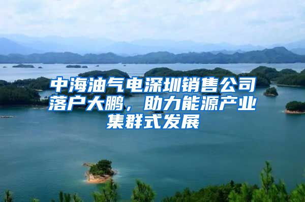 中海油氣電深圳銷售公司落戶大鵬，助力能源產(chǎn)業(yè)集群式發(fā)展