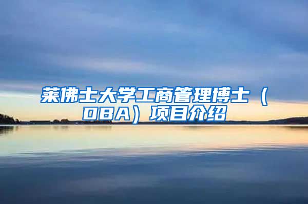 萊佛士大學(xué)工商管理博士（DBA）項目介紹