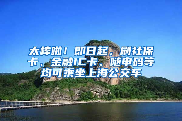 太棒啦！即日起，刷社保卡、金融IC卡、隨申碼等均可乘坐上海公交車