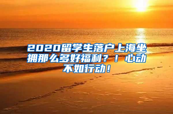 2020留學(xué)生落戶上海坐擁那么多好福利？！心動不如行動！