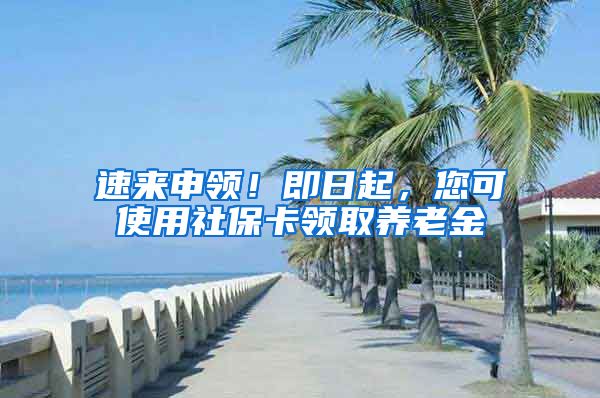 速來申領(lǐng)！即日起，您可使用社?？I(lǐng)取養(yǎng)老金