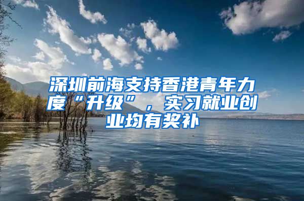 深圳前海支持香港青年力度“升級(jí)”，實(shí)習(xí)就業(yè)創(chuàng)業(yè)均有獎(jiǎng)補(bǔ)