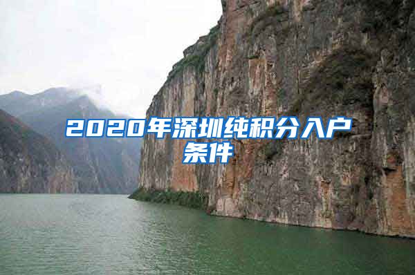 2020年深圳純積分入戶條件