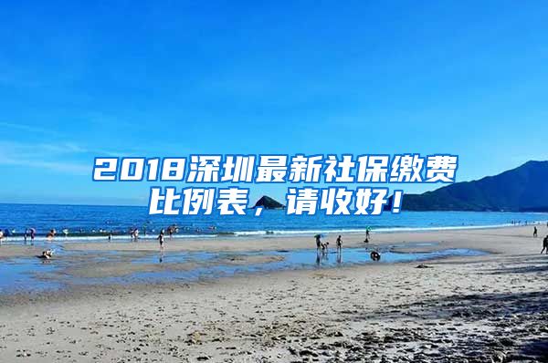 2018深圳最新社保繳費比例表，請收好！