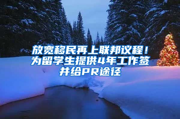 放寬移民再上聯(lián)邦議程！為留學(xué)生提供4年工作簽并給PR途徑