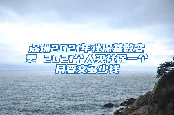 深圳2021年社?；鶖?shù)變更 2021個(gè)人買社保一個(gè)月要交多少錢