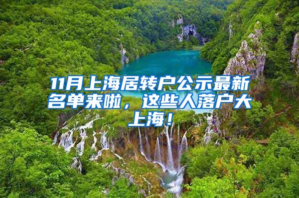 11月上海居轉(zhuǎn)戶公示最新名單來(lái)啦，這些人落戶大上海！