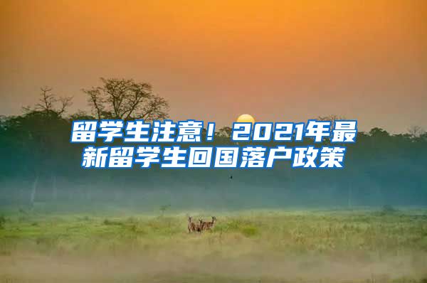 留學(xué)生注意！2021年最新留學(xué)生回國落戶政策