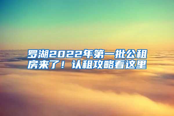 羅湖2022年第一批公租房來(lái)了！認(rèn)租攻略看這里→