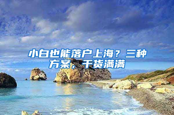 小白也能落戶上海？三種方案，干貨滿滿