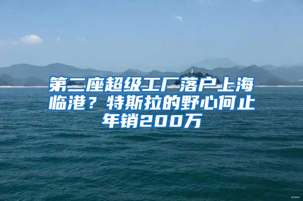 第二座超級(jí)工廠落戶上海臨港？特斯拉的野心何止年銷200萬(wàn)