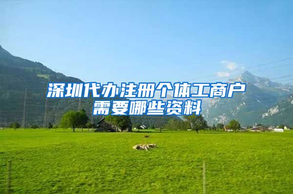 深圳代辦注冊(cè)個(gè)體工商戶需要哪些資料