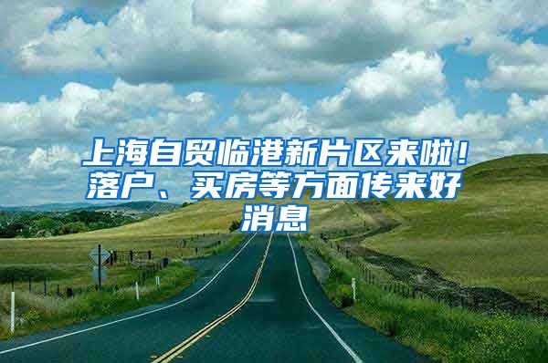 上海自貿(mào)臨港新片區(qū)來啦！落戶、買房等方面?zhèn)鱽砗孟?/></p>
			 <p style=