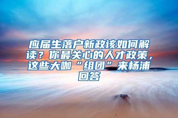 應(yīng)屆生落戶新政該如何解讀？你最關(guān)心的人才政策，這些大咖“組團(tuán)”來?xiàng)钇只卮?/></p>
			 <p style=