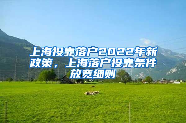 上海投靠落戶2022年新政策，上海落戶投靠條件放寬細則