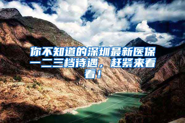 你不知道的深圳最新醫(yī)保一二三檔待遇，趕緊來看看！