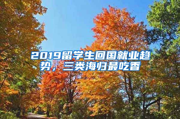 2019留學(xué)生回國就業(yè)趨勢，三類海歸最吃香