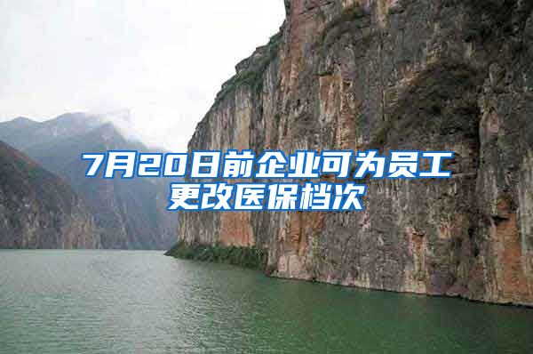 7月20日前企業(yè)可為員工更改醫(yī)保檔次