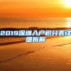 2019深圳入戶積分表詳細(xì)拆解